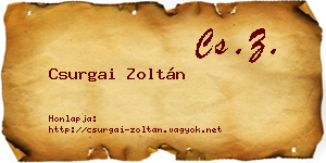 Csurgai Zoltán névjegykártya