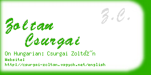zoltan csurgai business card